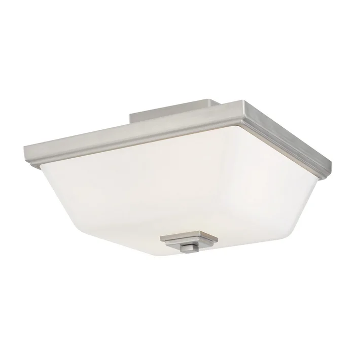 Generation Lighting 7713702EN3-962 Ellis Harper Two Light Semi-Flush Mount, Brushed Nickel