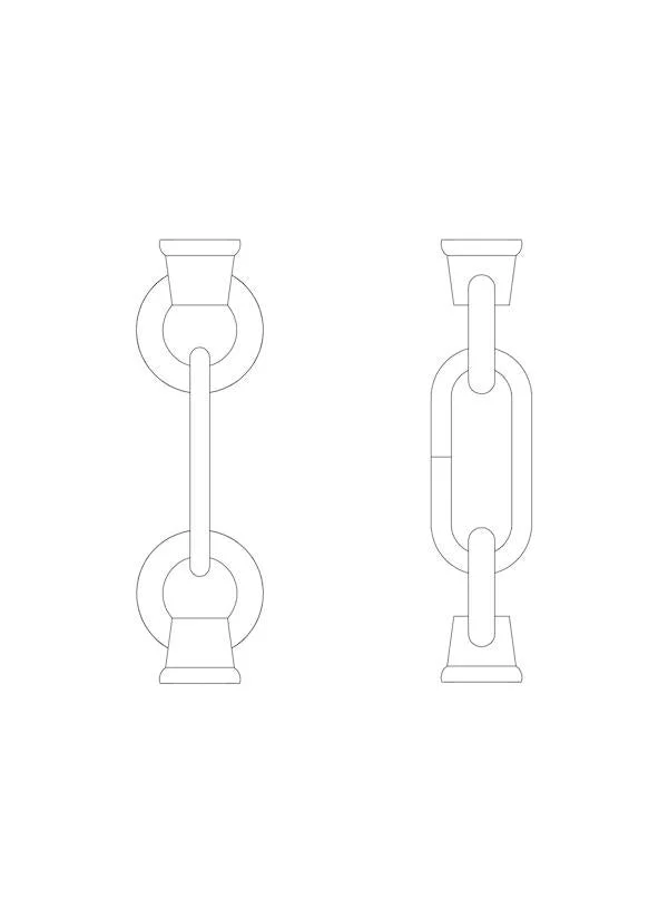 Generation Lighting 9122-12 Replacement Chain Link and Loop, Black