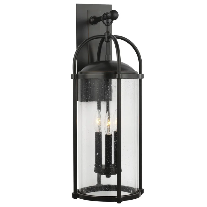Generation Lighting OL7623ES Dakota Three Light Outdoor Wall Lantern, Espresso