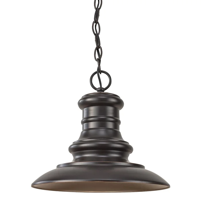 Generation Lighting OL8904RSZ Redding Station One Light Outdoor Pendant, Restoration Bronze