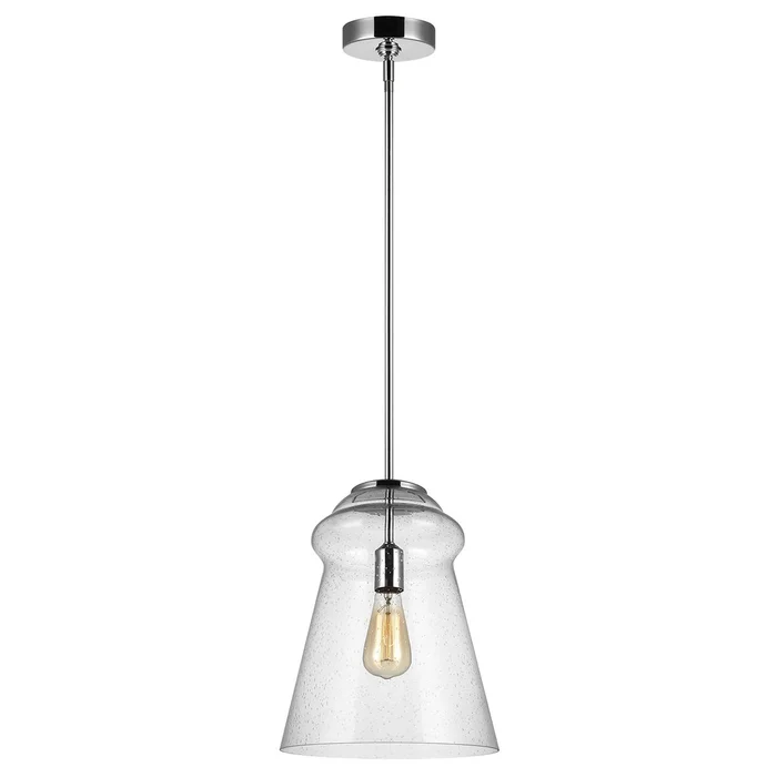 Generation Lighting P1459CH Loras One Light Pendant, Chrome