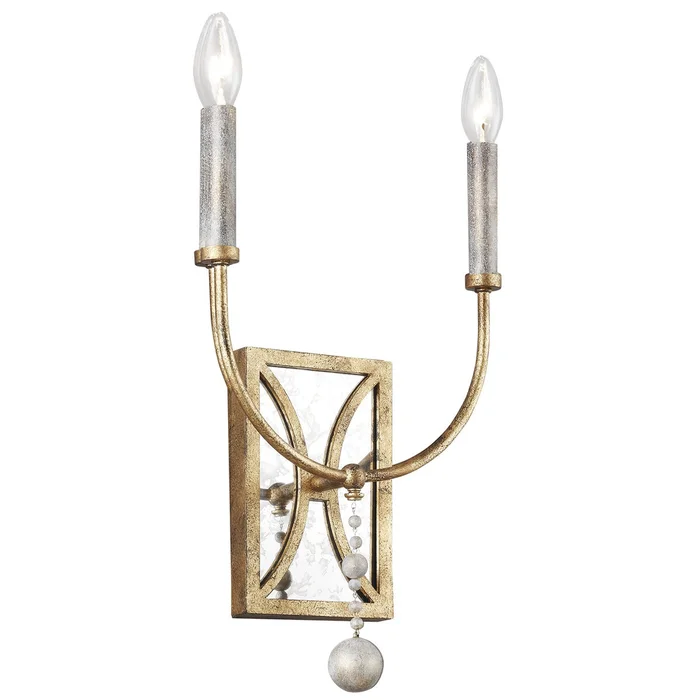 Generation Lighting WB1920ADB Marielle Two Light Wall Sconce, Antique Gild