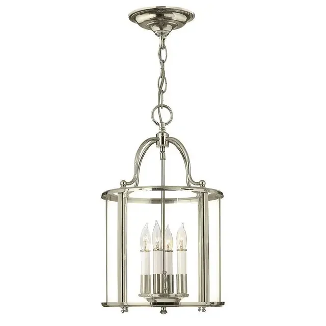 Gentry 4 Light Polished Nickel Pendant Light