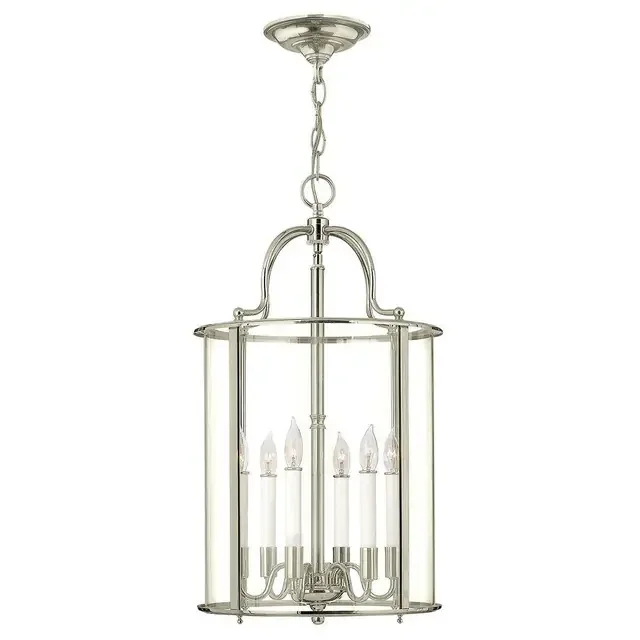 Gentry 6 Light Polished Nickel Pendant Light