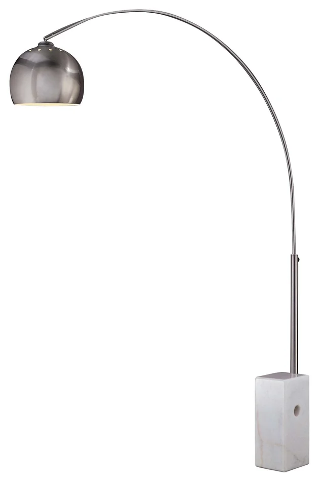George Kovacs P054-084 George’s Reading Room LED Arc Floor Lamp, Brushed Nickel