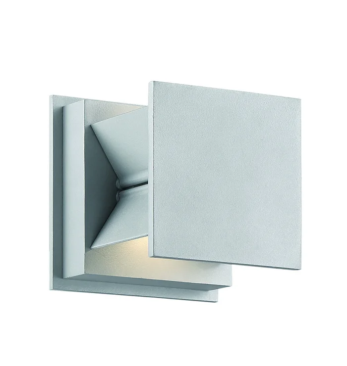 George Kovacs P1243-566-L Baffled LED Wall Sconce, Silver Dust