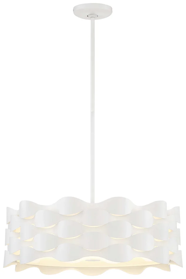 George Kovacs P1304-655-L Coastal Current LED Pendant, Sand White