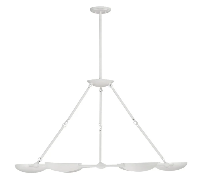 George Kovacs P1316-792 Undertas Six Light Chandelier, Piastra Plaster