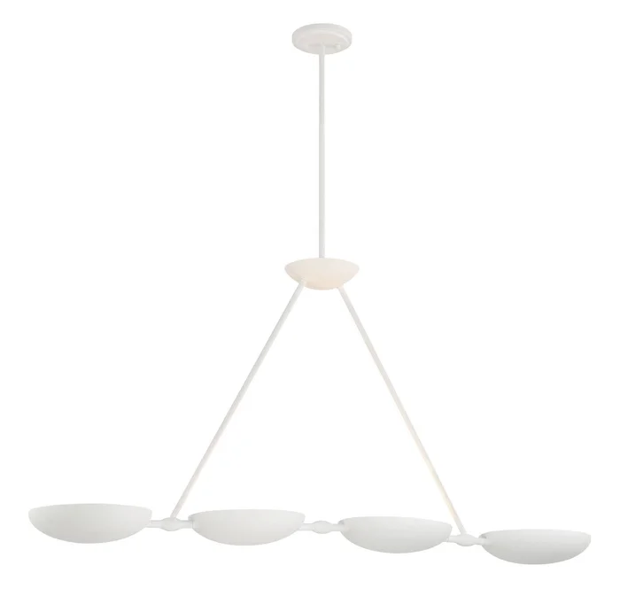 George Kovacs P1318-792 Undertas Four Light Island Pendant, Piastra Plaster
