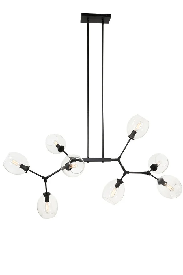 George Kovacs P1368-66A Nexpo Eight Light Island Pendant, Coal