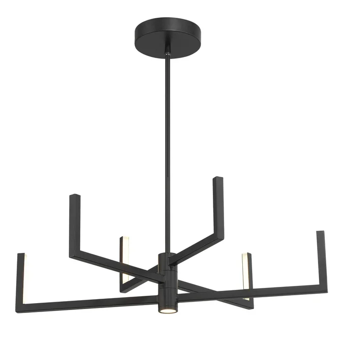George Kovacs P1476-66A-L Articular LED Chandelier, Coal