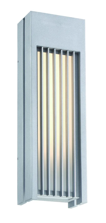 George Kovacs P1753-295-L Midrise LED Outdoor Wall Sconce, Sand Silver