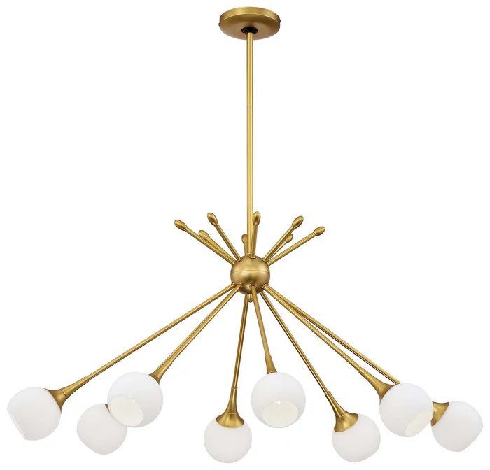 George Kovacs P1808-248 Pontil Eight Light Island Pendant, Honey Gold