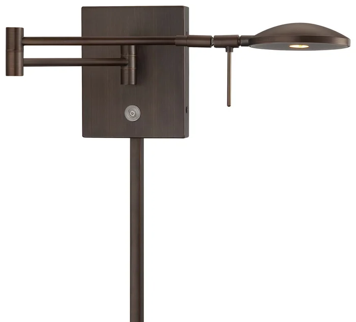 George Kovacs P4338-647 George’s Reading Room LED Swing Arm Wall Lamp, Copper Bronze Patina