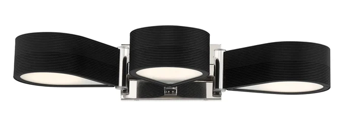 George Kovacs P5343-572-L Side Step LED Bath, Coal With Polished Nickel