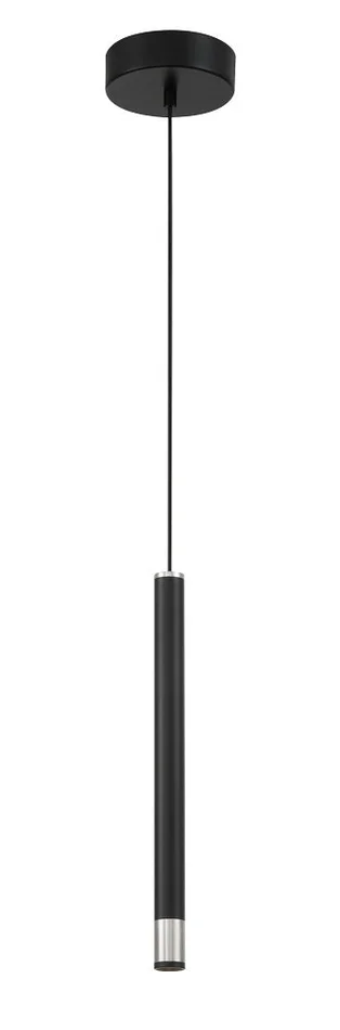 George Kovacs P5409-691-L Wand LED Mini Pendant, Coal With Brushed Nickel