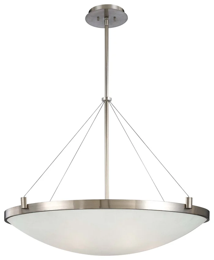 George Kovacs P593-084 Suspended Six Light Pendant, Brushed Nickel