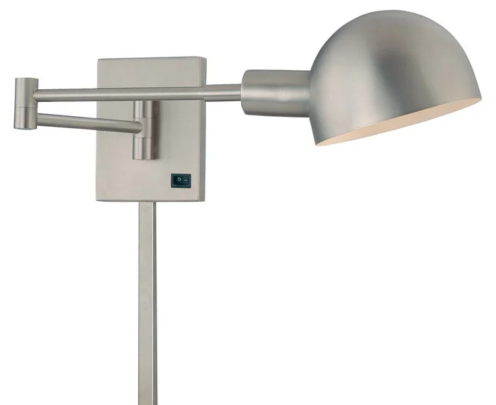 George Kovacs P600-3-603 Task Wall Sconces LED Swing Arm Wall Sconce, Matte Brushed Nickel