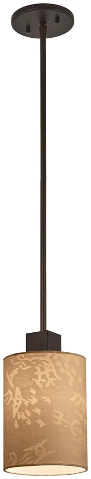 George Kovacs P8080-615 Kimono One Light Mini Pendant, Antique Dorian Bronze