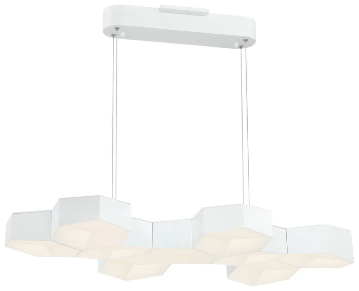 George Kovacs P8218-044B-L Hexacomb LED Pendant, White