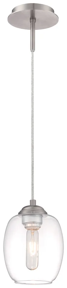 George Kovacs P931-084 Bubble One Light Mini Pendant, Brushed Nickel