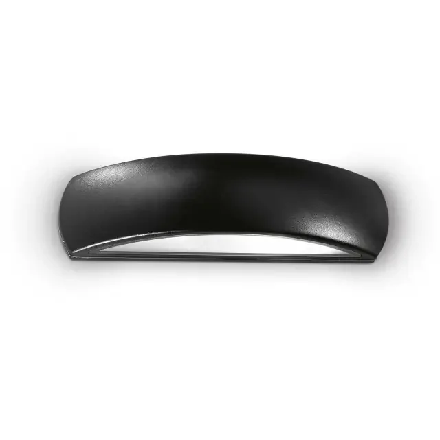 Giove AP1 Black with Frosted Glass Diffuser IP54 Wall Light