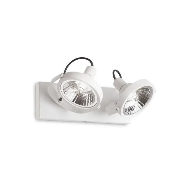 Glim PL2 2 Light White Adjustable Wall or Ceiling Spotlight