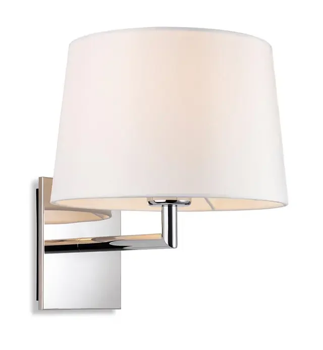 Grand Chrome with Cream Shade Wall Light