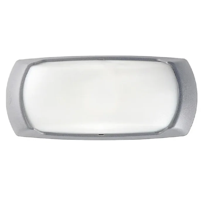 Grey Outdoor Modern Oval Bulkhead Wall Light 30cm Coastal IP66