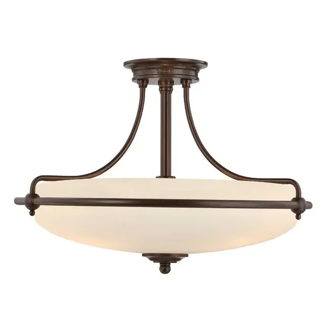 Griffin 4 Light Palladian Bronze Semi Flush Ceiling Light