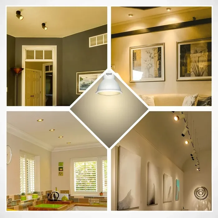 GU10 LED Bulbs Cool White, 3000k, 7W, 37W Halogen Spotlight Bulb Equivalent, Non-dimmable, 350 Lumen, 120Â° Beam Angle, LED Bulbs Pack of 6