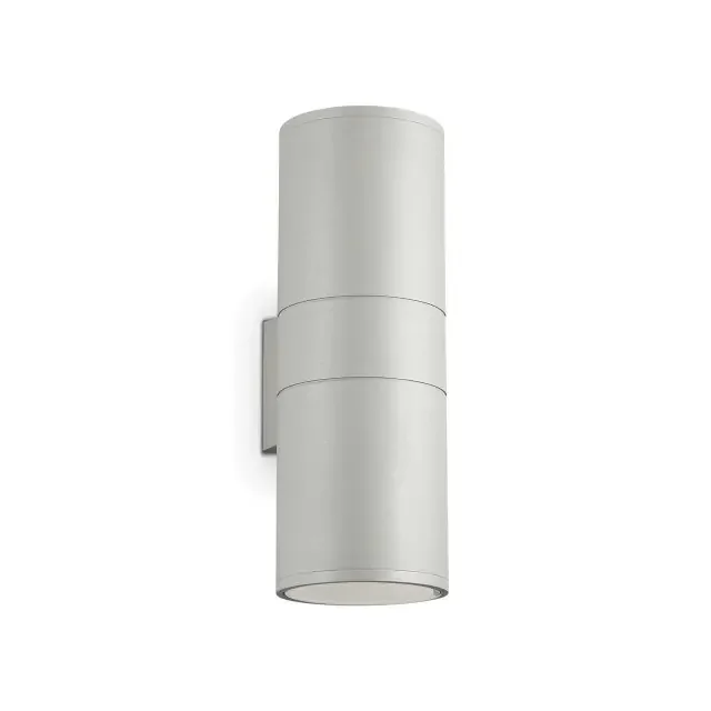 Gun AP2 2 Light Grey Up and Down 11cm IP54 Wall Light