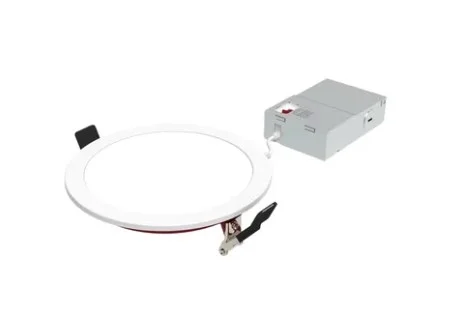 Halco 89204 – FRSDL-6-CS-ST-120V – LED Fire Rated 6in Slim Downlight – 15W – 5-CCT 27/30/35/40/50K – 120V – Dimmable – Flat/Smooth