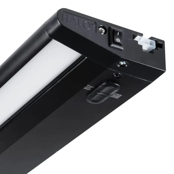 Halo Lighting HU1124D9SMB 24″ Dimmable LED Undercabinet Light, Selectable CCT (2700K/3000K/4000K), Matte Black