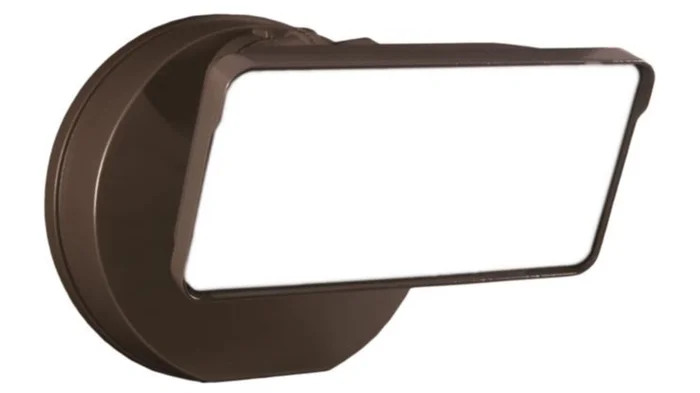 Halo Lighting TGS3S401DSRW Outdoor LED Single Head Square Floodlight with Dusk-to-Dawn Sensor, Lumen Selectable (Max. 3000 Lumens), 4000K, White