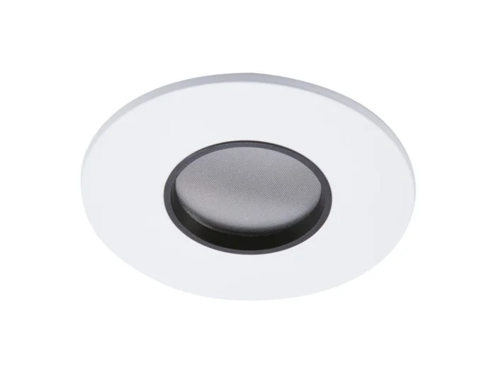 Halo Lighting TL45R6GMWBB 2″ Round Lens Wall Wash Trim, Linear Spread Lens, Matte White Flange, Black Lens Frame