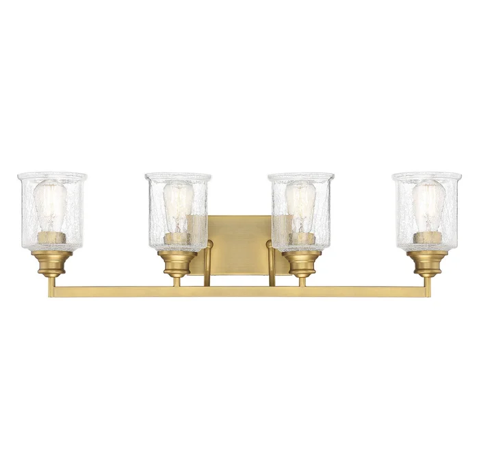 Hampton Four Light Bath Bar in Warm Brass (51|8-1972-4-322)