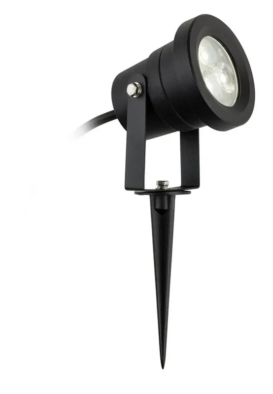 Hayes Black LED Wall & Spike Spot