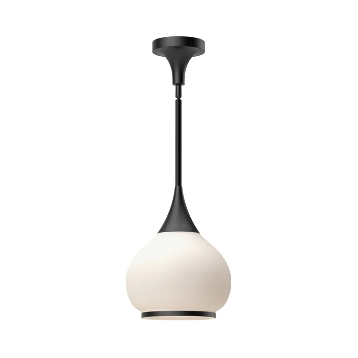 Hazel One Light Pendant in Matte Black/Opal Matte Glass (452|PD524110MBOP)