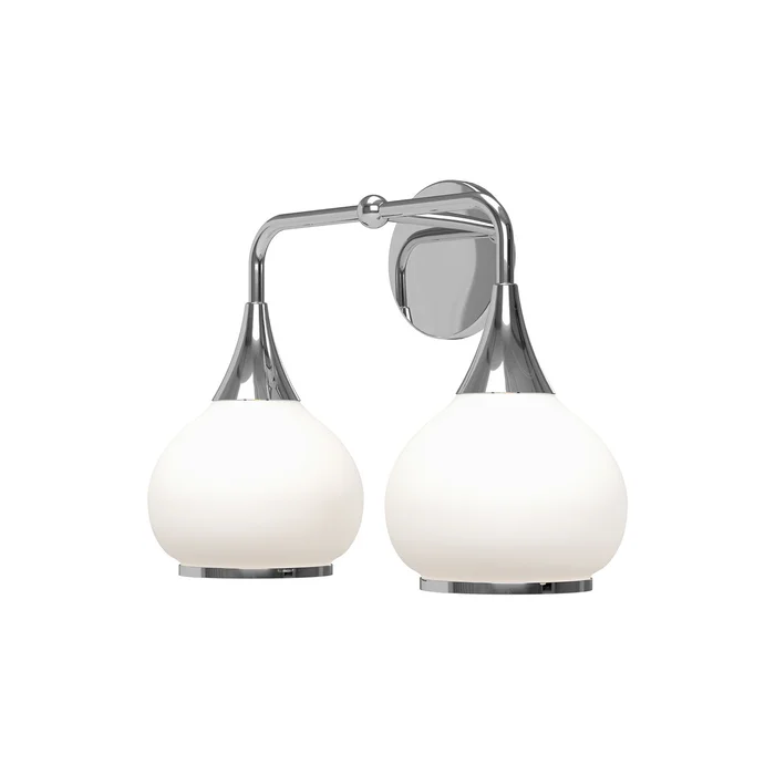 Hazel Two Light Bathroom Fixtures in Chrome/Opal Matte Glass (452|VL524217CHOP)