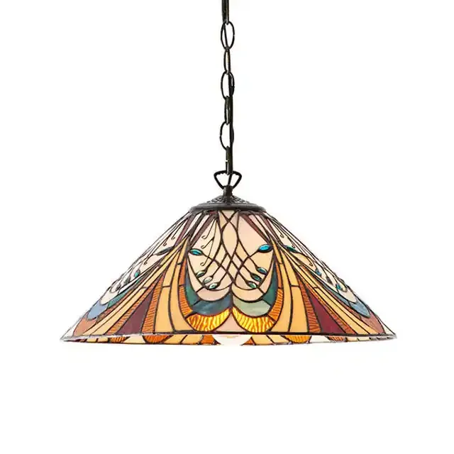 Hector Dark Bronze Tiffany Pendant Light