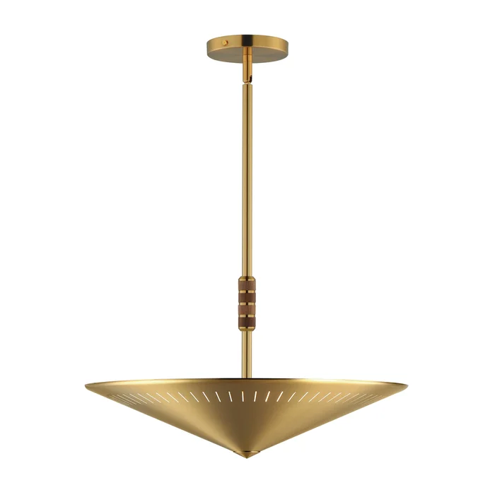 Helsinki 20″ Pendant, Natural Aged Brass
