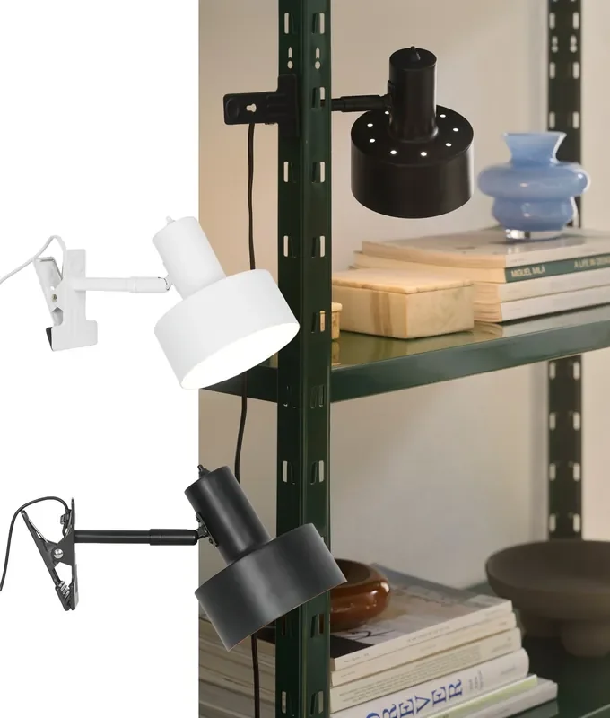 Highly Adjustable Clamp Light – White or Black