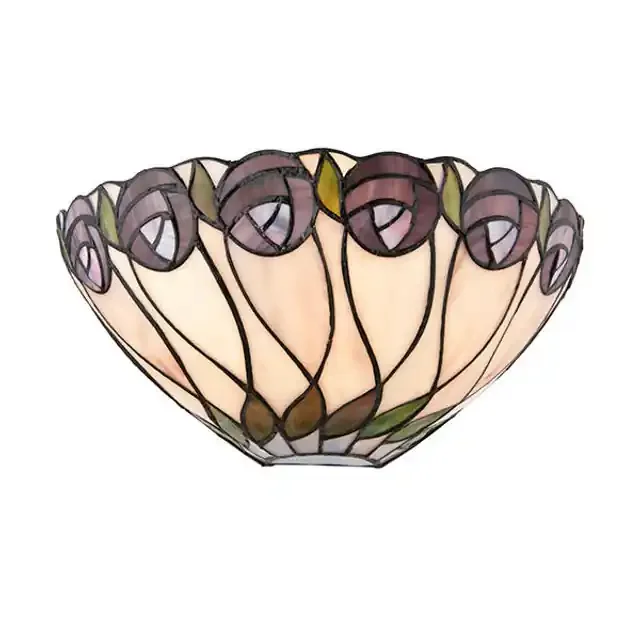 Hutchinson Dark Bronze Tiffany Wall Light