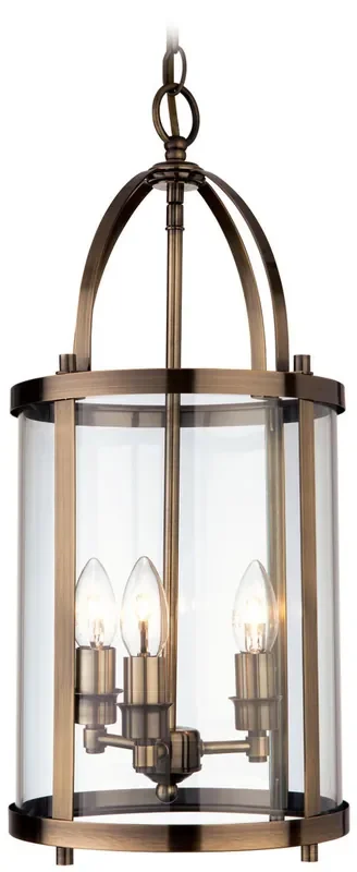 Imperial 3 Light Antique Brass Round Lantern