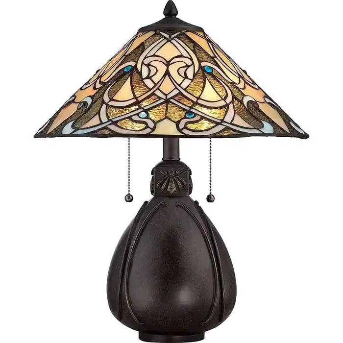 India Imperial Bronze 2 Light Table Lamp