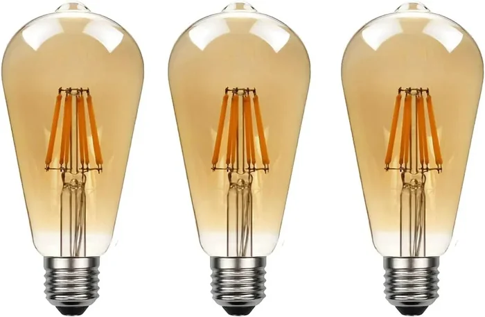 Industrial Dimmable ST64 E27 8W Vintage LED Filament Bulbs