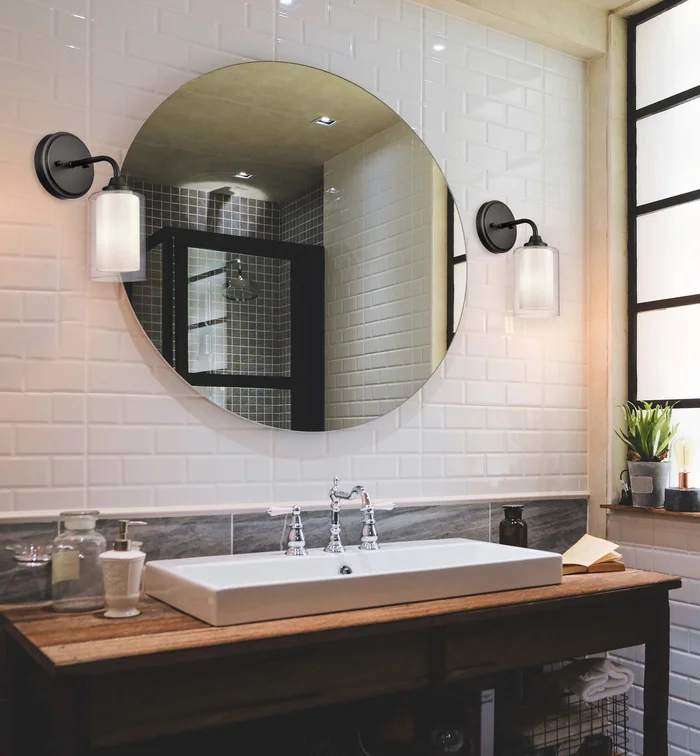 Innovations Lighting 342-1W-BK-CLW-LED Fairbank 1 Light Bath Vanity Light, Matte Black