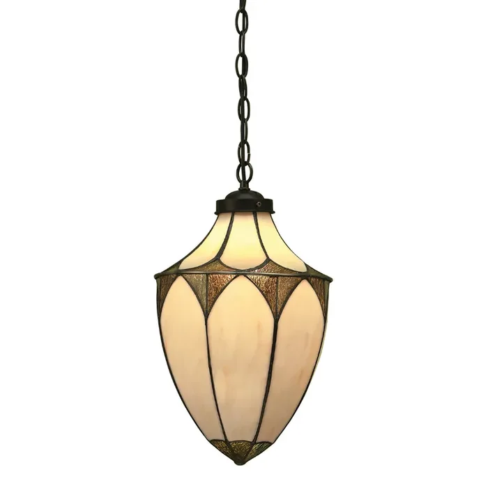 Interiors 1900 63974 Brooklyn Medium Acorn Single Light Tiffany Pendant Ceiling Light
