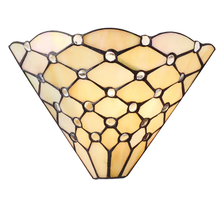 Interiors 1900 64302 Pearl Single Light Tiffany Wall Light